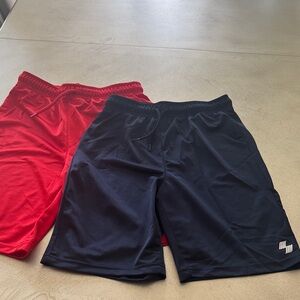 Kids Red and Black Sports Shorts
